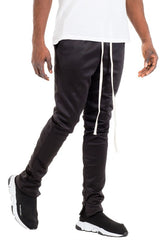 SOLID COLOR PLAIN BASIC TRACK PANTS