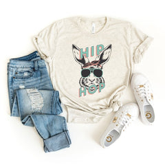 Green Hip Hop Bunny Short Sleeve Graphic Tee