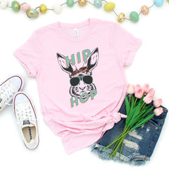 Green Hip Hop Bunny Short Sleeve Graphic Tee