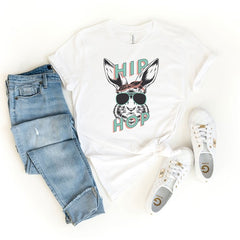 Green Hip Hop Bunny Short Sleeve Graphic Tee